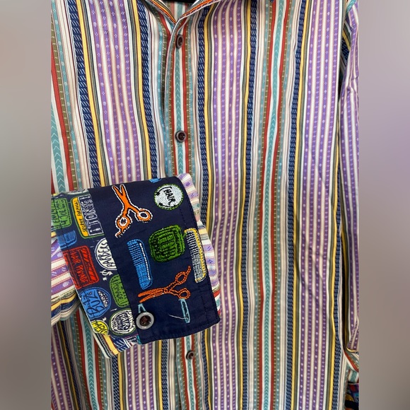 Robert Graham Long Sleeve Shirt Size M - Picture 4 of 5
